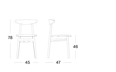 TEO - Beech chair with integrated cushion by Vincent Sheppard