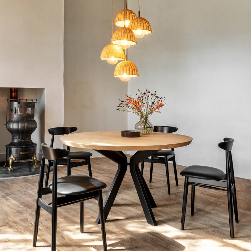 Round Steel And Wood Table Albert by Vincent Sheppard