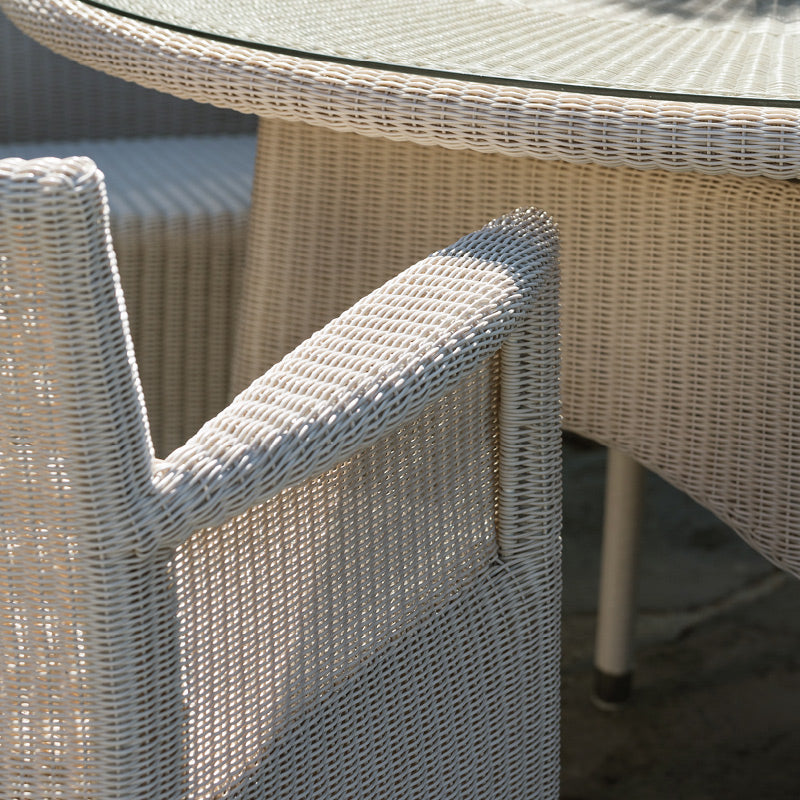 Safi -Wicker Garden Dining Chair with Armrests