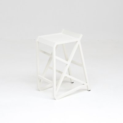 Walk the Line White Stool by Deevie Vermetten for Fermetti Atelier Belge, 2012-VT-672580