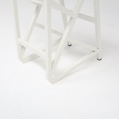 Walk the Line White Stool by Deevie Vermetten for Fermetti Atelier Belge, 2012-VT-672580