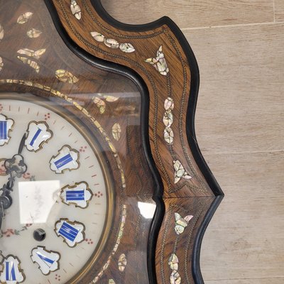 Wall Clock in Wood and Enamel, 1890s-NUC-2032186