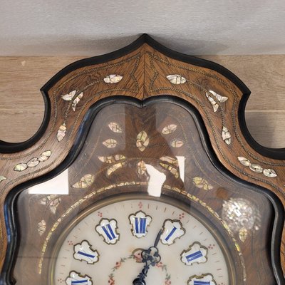 Wall Clock in Wood and Enamel, 1890s-NUC-2032186