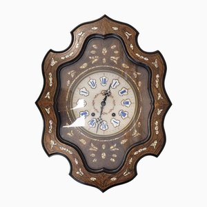 Wall Clock in Wood and Enamel, 1890s-NUC-2032186