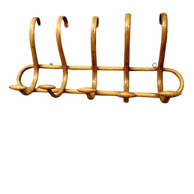 Wall Coat Rack in Bentwood with Five Hangers-TCS-2027928