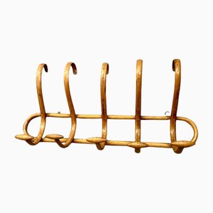 Wall Coat Rack in Bentwood with Five Hangers-TCS-2027928