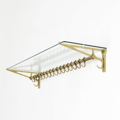 Wall Coat Rack in Copper and Glass-JUN-1797448