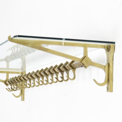 Wall Coat Rack in Copper and Glass-JUN-1797448