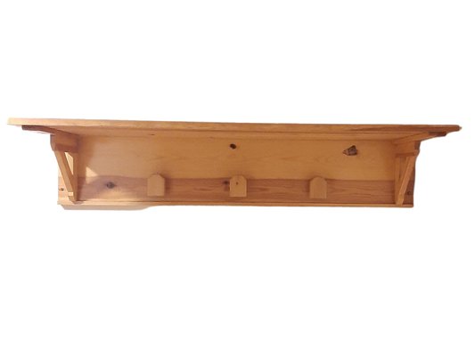 Wall Coat Rack with Shelf in Wood-TCS-1264501