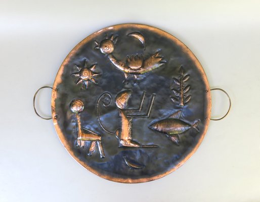 Wall Decoration in Copper & Brass, 1960s-EY-1703968