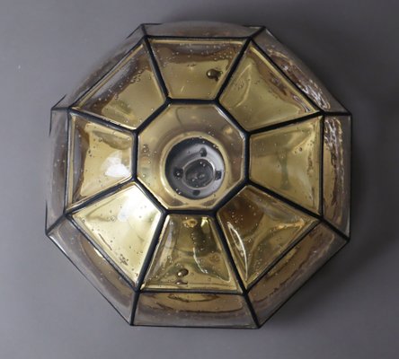 Wall Lamp Gold and Iron Flushmound from Limburger Glashütte, 1970s-ESB-1706768