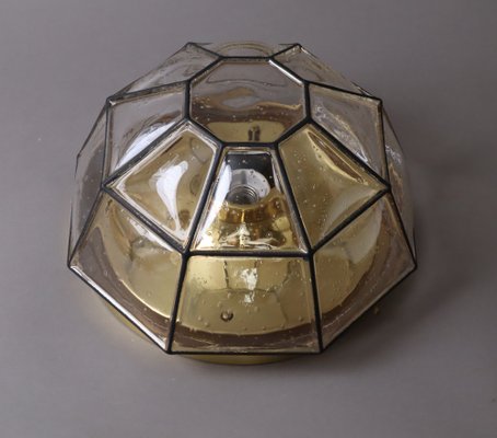 Wall Lamp Gold and Iron Flushmound from Limburger Glashütte, 1970s-ESB-1706768