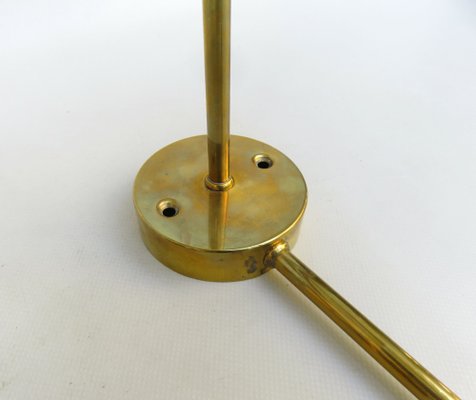 Wall Lamp in Brass & Green Enamel, 1920s-EY-1725671