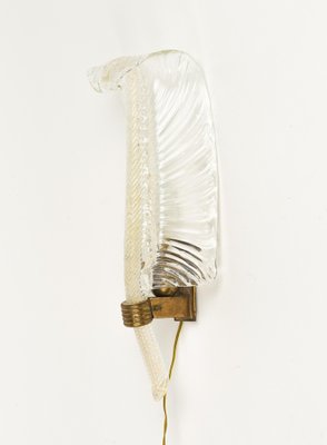 Wall Lamp in Murano Glass and Brass by Barovier & Toso, 1940s-LYQ-1775023