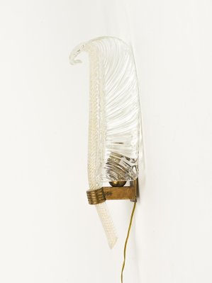 Wall Lamp in Murano Glass and Brass by Barovier & Toso, 1940s-LYQ-1775023