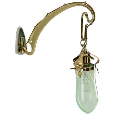 Wall Lamp with Original Opaline Glass Shade from Jugendstil, Vienna, 1908-SPD-1130945