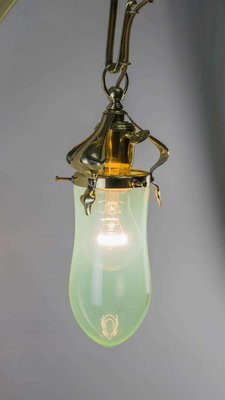 Wall Lamp with Original Opaline Glass Shade from Jugendstil, Vienna, 1908-SPD-1130945