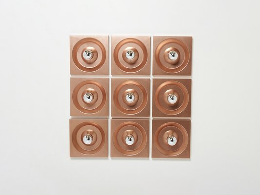 Wall Lamps Copper by Klaus Hempel for Kaiser Leuchten, 1970s, Set of 9-YJA-1741802