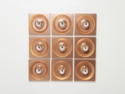 Wall Lamps Copper by Klaus Hempel for Kaiser Leuchten, 1970s, Set of 9-YJA-1741802