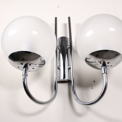 Wall Lamps with Glass Shades, 1970s, Set of 2-VJY-1766068