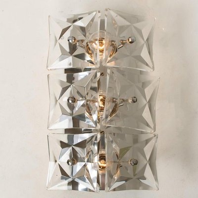 Wall Light Fixtures in Nickel Crystal Glass from Kinkeldey, 1970, Set of 2-VDW-2016923