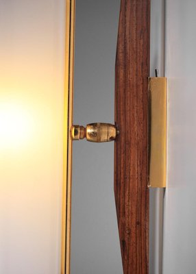 Wall Light in Acrylic Glass, Teak and Brass Tube from Arlus, 1960s-YU-1800674