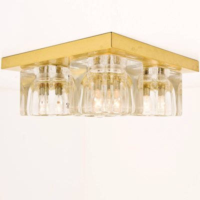 Wall Light in Brass and Glass from Peill & Putzler, Germany, 1970s-VDW-885971