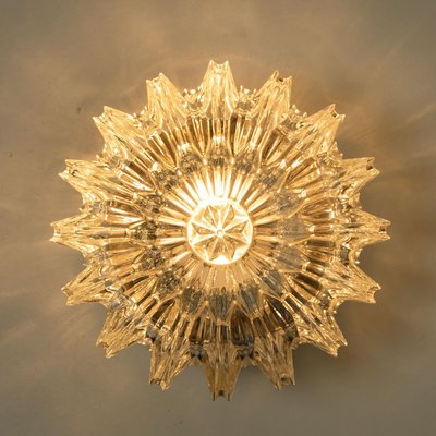 Wall Light in Sculptural Clear Glass from Peill & Putzler, 1970s-VDW-1719592