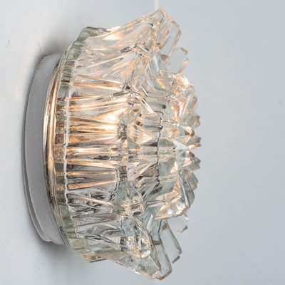 Wall Light in Sculptural Clear Glass from Peill & Putzler, 1970s-VDW-1719592