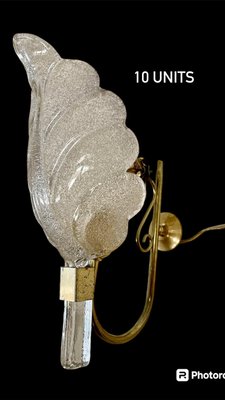 Wall Lighting Murano Glass from Barovier & Toso, Italy, 1970s, Set of 9-SIH-2016837