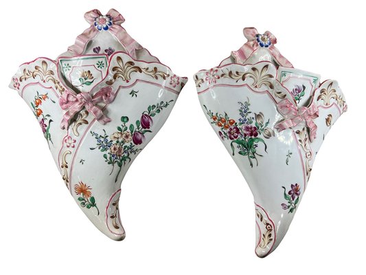 Wall Lights from Faience De Luneville, 1890s, Set of 2-EUT-1768505