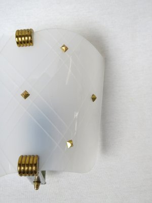 Wall Lights in Acrylic Glass & Brass, France, 1950s, Set of 2-EY-1757161