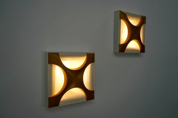 Wall Lights in Metal by Rolf Krüger for Staff, 1968, Set of 2-IIE-1299801