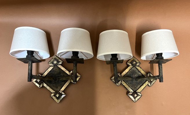 Wall Lights in Resin from Line Vautrin, France, 1960s, Set of 2-EK-1815692