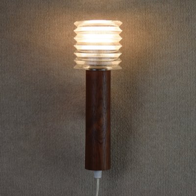 Wall Lights in Teak and Glass, Sweden, 1950s, Set of 2-RNM-1802207