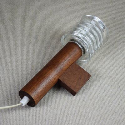 Wall Lights in Teak and Glass, Sweden, 1950s, Set of 2-RNM-1802207