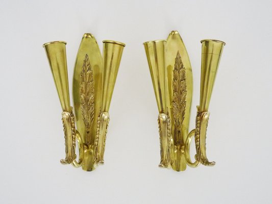 Wall Lights in the style of Gio Ponti, Italy, 1950s, Set of 2-MZP-1803138