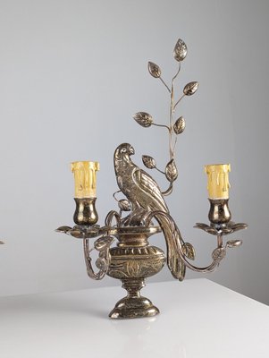 Wall Lights with Parrots and Leaves from Maison Baguès, 1950s, Set of 2-JJT-1820184