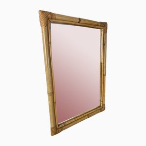 Wall Mirror in Bamboo, Italy, 1960s-YST-1796412