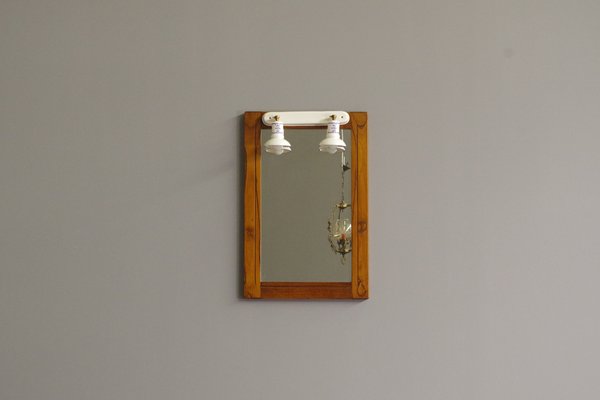 Wall Mirror with Light Bulbs, 1980s-KNM-1386677