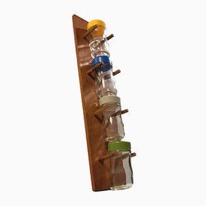 Wall Mounted Spice Rack in Teak by Lüthje Denmark, 1960s, Set of 5-LCR-827581