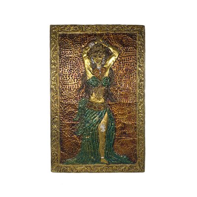 Wall Object of Belly Dancer in Hammered Copper-RY-1745459