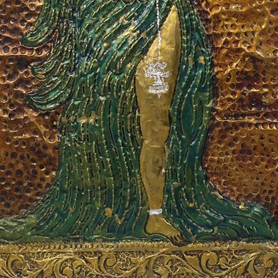 Wall Object of Belly Dancer in Hammered Copper-RY-1745459