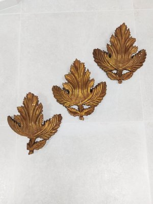 Wall or Altarpiece Vine Leaves, Set of 3-JJT-1100706