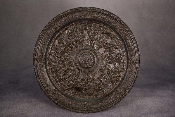 Wall Plate in Cast Steel with Bronze Patina, 19th Century-NEN-2034906