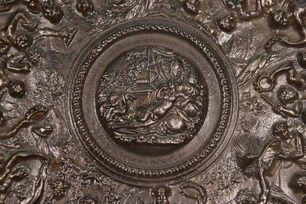 Wall Plate in Cast Steel with Bronze Patina, 19th Century-NEN-2034906