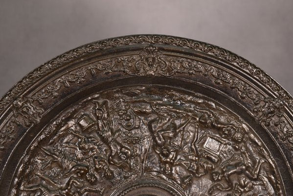 Wall Plate in Cast Steel with Bronze Patina, 19th Century-NEN-2034906