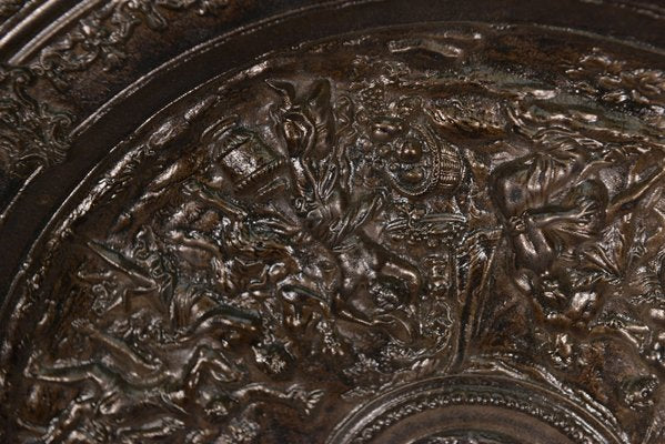 Wall Plate in Cast Steel with Bronze Patina, 19th Century-NEN-2034906