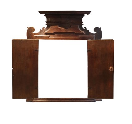 Wall Portal in Solid Chestnut with Carved and Shaped Counters-ZFY-1318844