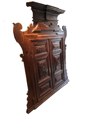 Wall Portal in Solid Chestnut with Carved and Shaped Counters-ZFY-1318844